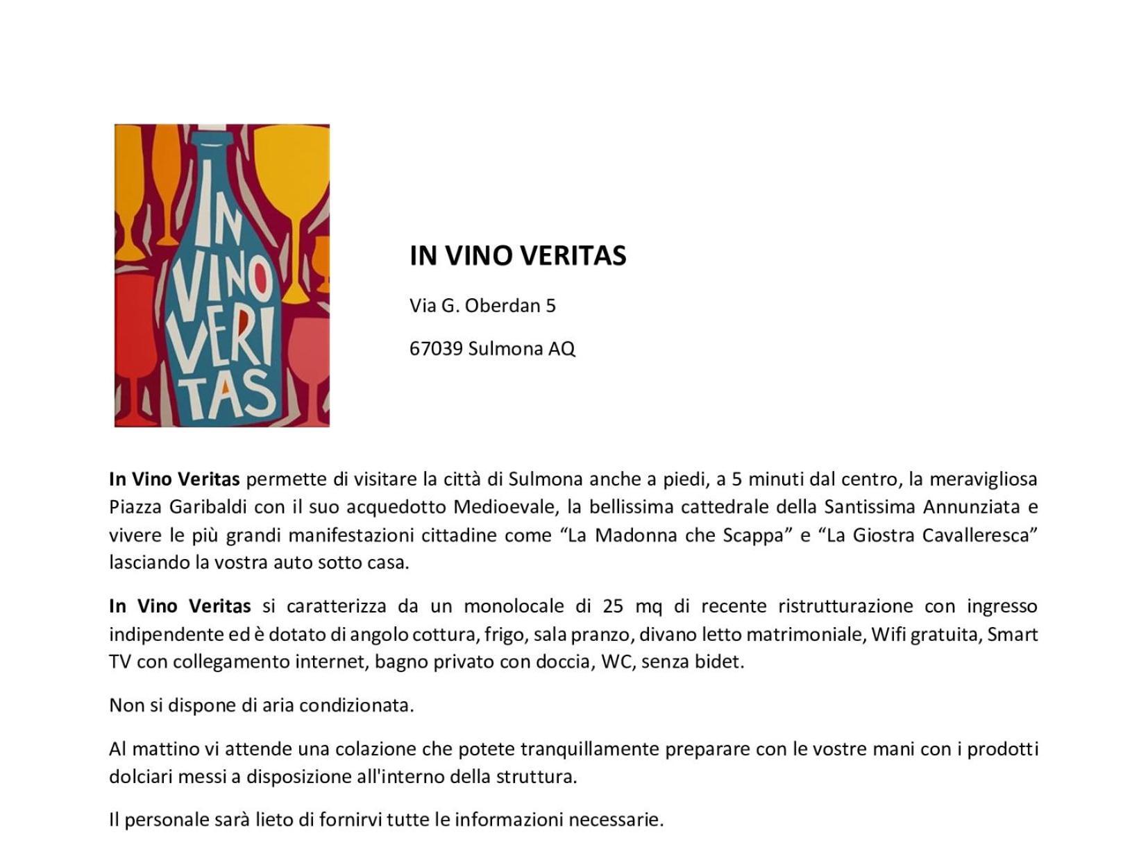 In Vino Veritas Sulmona Luaran gambar